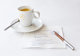 Kaffee im Hotel l&rsquo;Arriv&eacute;e (Foto)