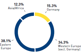 Sales of METRO Cash & Carry 9M 2013 (pie chart)