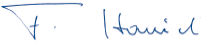 Unterschrift von Franz M. Haniel &ndash; Vorsitzender des Aufsichtsrats (Handschrift)
