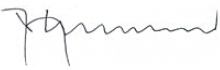 Unterschrift von J&uuml;rgen B. Steinemann &ndash; Vorsitzender des Aufsichtsrats (Handschrift)