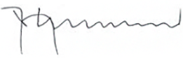 Unterschrift J&uuml;rgen B. Steinemann - Vorsitzender des Aufsichtsrats (Handschrift)