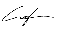 Unterschrift Mark Frese, Finanzvorstand (Handschrift)