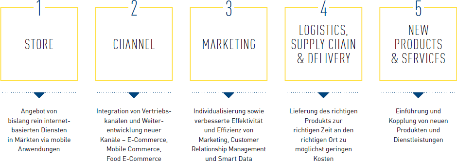 Die fünf Innovationsfelder der METRO GROUP (Grafik)