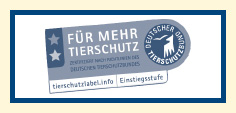 Label &bdquo;F&uuml;r mehr Tierschutz&ldquo; (Foto)