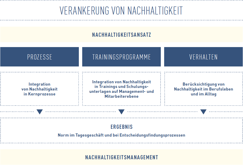 Verankerung von Nachhaltigkeit (Organigramm)