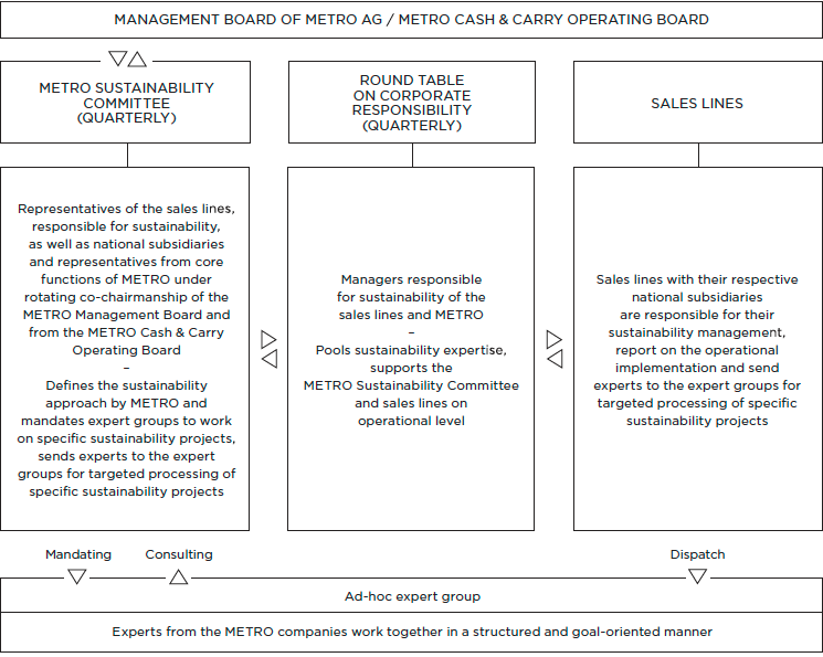 METRO Sustainability Committee (organigram)