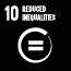 SDG goal 10: Reduced Inequalities (icon)