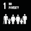 SDG goal 1: No Poverty (icon)