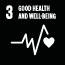 SDG goal 3: Good Health and Well-Being (icon)