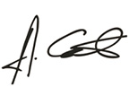 Signature Andrea Euenheim (handwriting)
