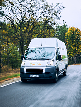 Delivery van of Trader-Franchising-Modell Odido (photo)