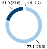 Managers by age group in % – METRO GROUP (pie chart)