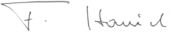 Signature Franz M. Haniel – Chairman Supervisory Board (handwriting)