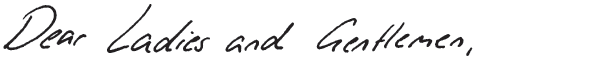 Dear Ladies and Gentleman (handwriting)